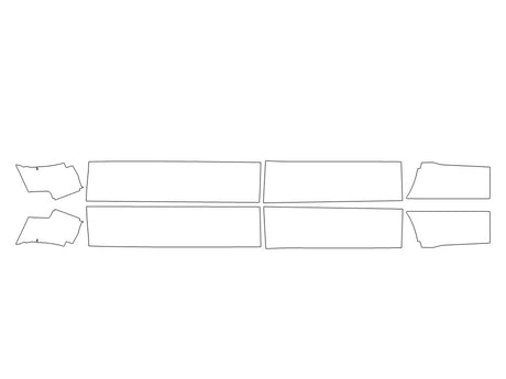 f-250 3M Clear Bra Door Cup Precut PPF Diagram