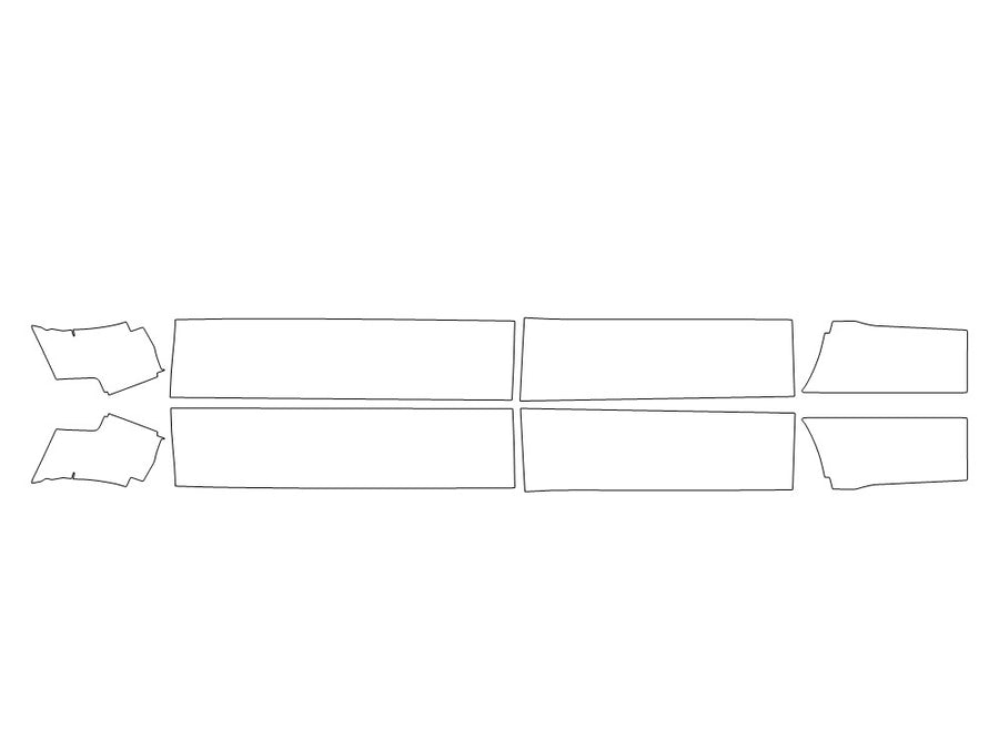 f-250 3M Clear Bra Door Cup Precut PPF Diagram