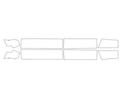 f-250 Avery Dennison Clear Bra Door Cup Precut PPF Diagram