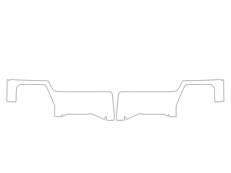 f-250 3M Clear Bra Door Cup Precut PPF Diagram