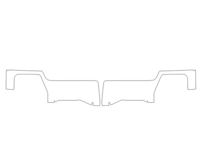 f-250 3M Clear Bra Door Cup Precut PPF Diagram
