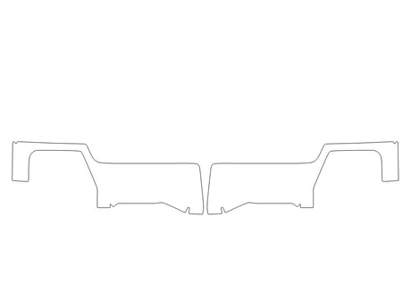 f-250 Avery Dennison Clear Bra Door Cup Precut PPF Diagram
