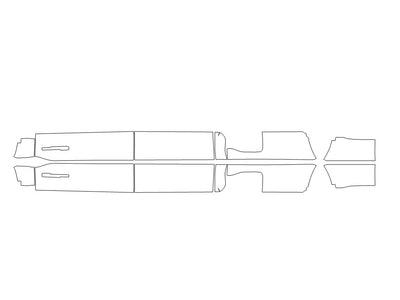 f-250 Avery Dennison Clear Bra Door Cup Precut PPF Diagram
