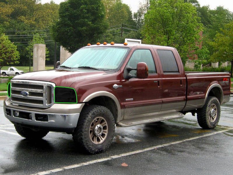 ford f-350 1999-2004 Headlight Tint Location
