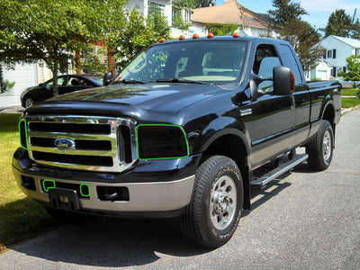ford f-350 2005-2007 Headlight Tint Location