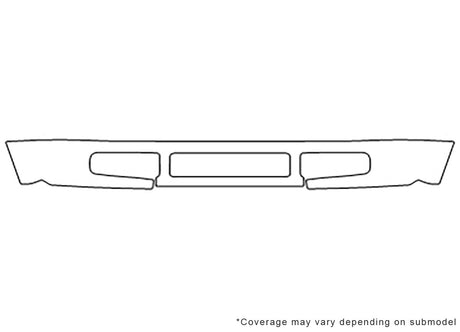 f-350 Avery Dennison Clear Bra Bumper Precut PPF Diagram