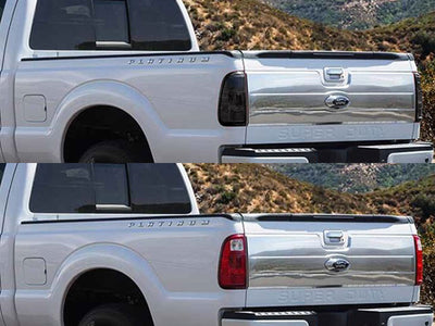 f-350 Before and After Smoked Taillights