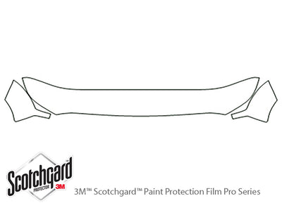 f-350 3M Clear Bra Hood Precut PPF Diagram