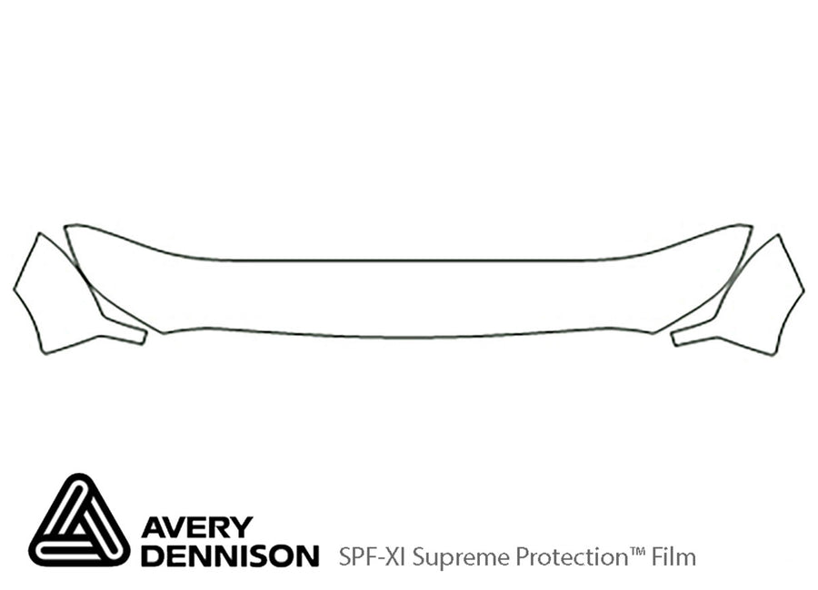 f-350 Avery Dennison Clear Bra Hood Precut PPF Diagram