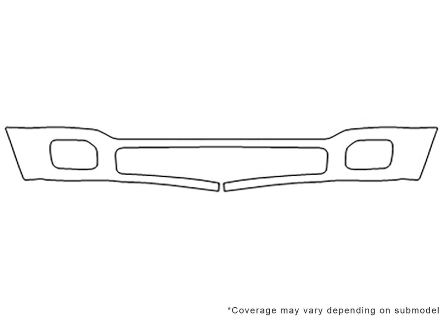 f-350 3M Clear Bra Bumper Precut PPF Diagram