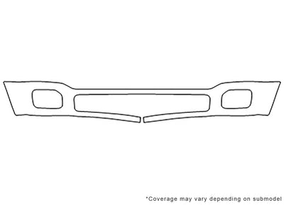f-350 Avery Dennison Clear Bra Bumper Precut PPF Diagram