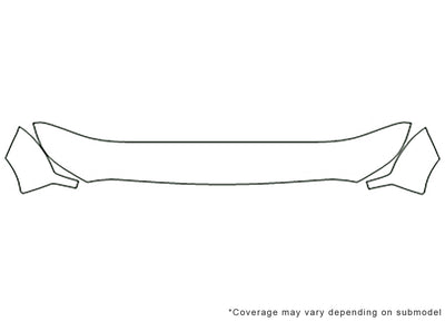 f-350 3M Clear Bra Hood Precut PPF Diagram