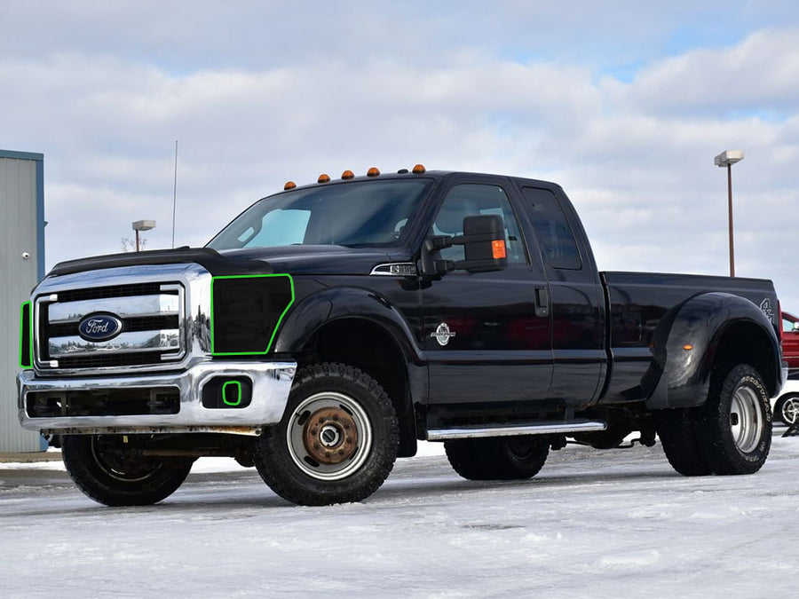 ford f-350 2011-2016 Headlight Tint Location