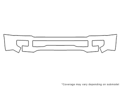 f-350 Avery Dennison Clear Bra Bumper Precut PPF Diagram