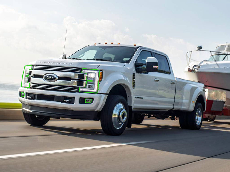 ford f-350 2017-2019 Headlight Protection Installation Location
