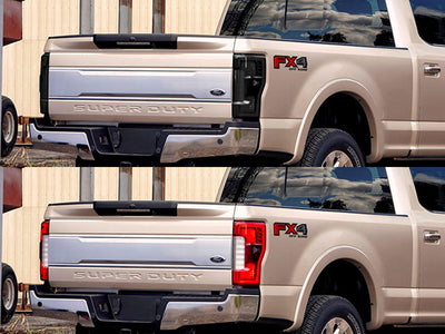 f-350 Before and After Smoked Taillights