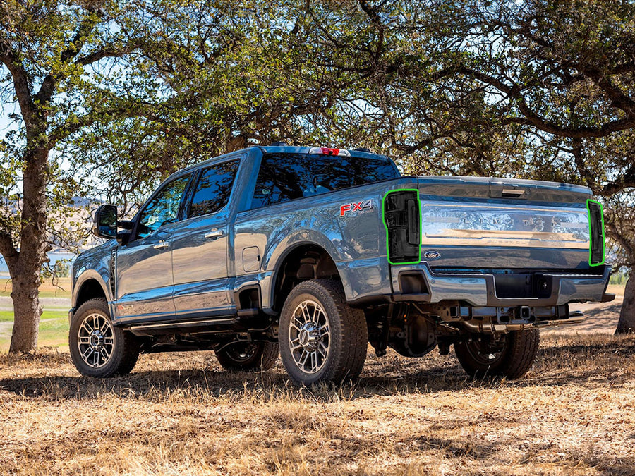 f-350 (w/ blind spot information system ) Tail Light Tint Installation Points