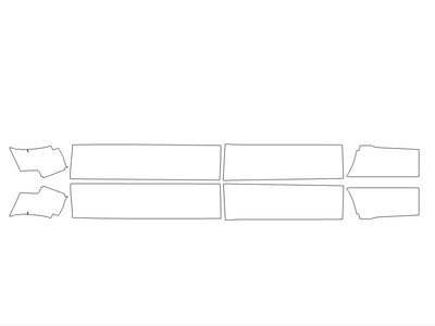 f-350 3M Clear Bra Door Cup Precut PPF Diagram