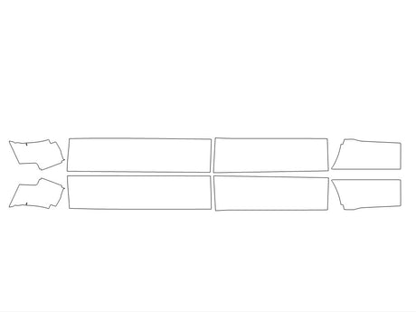 f-350 3M Clear Bra Door Cup Precut PPF Diagram