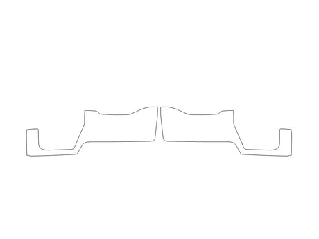 f-350 Avery Dennison Clear Bra Door Cup Precut PPF Diagram