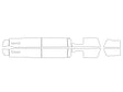 f-350 3M Clear Bra Door Cup Precut PPF Diagram