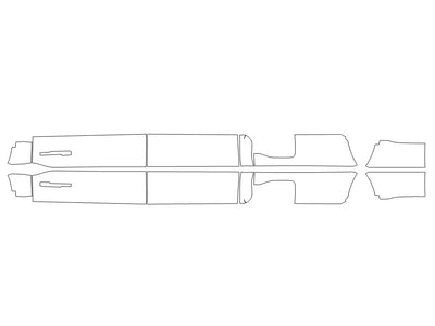 f-350 3M Clear Bra Door Cup Precut PPF Diagram