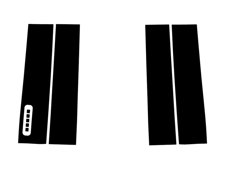 ford f-350 2017-2024 (regular cab) Gloss Black Pillar Trim