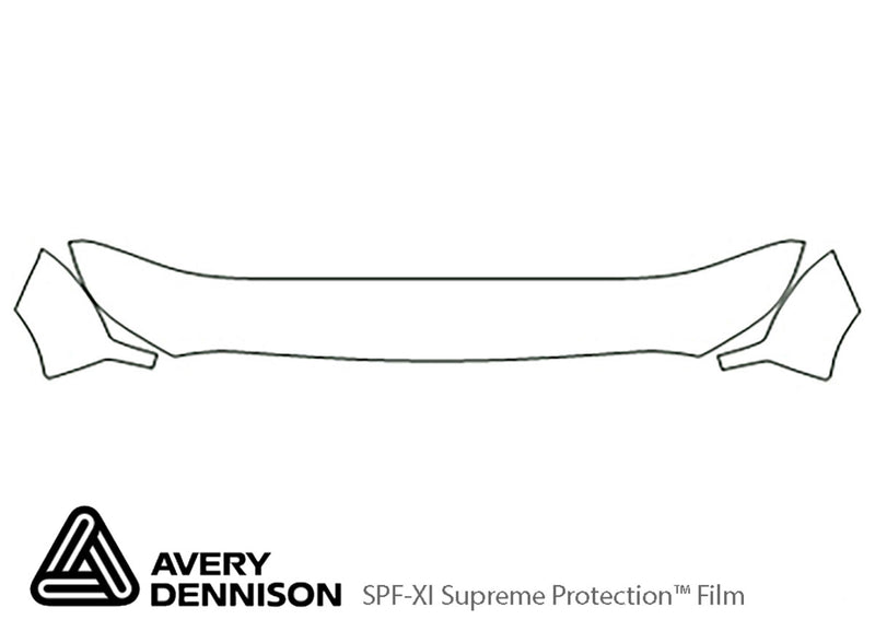 f-450 Avery Dennison Clear Bra Hood Precut PPF Diagram
