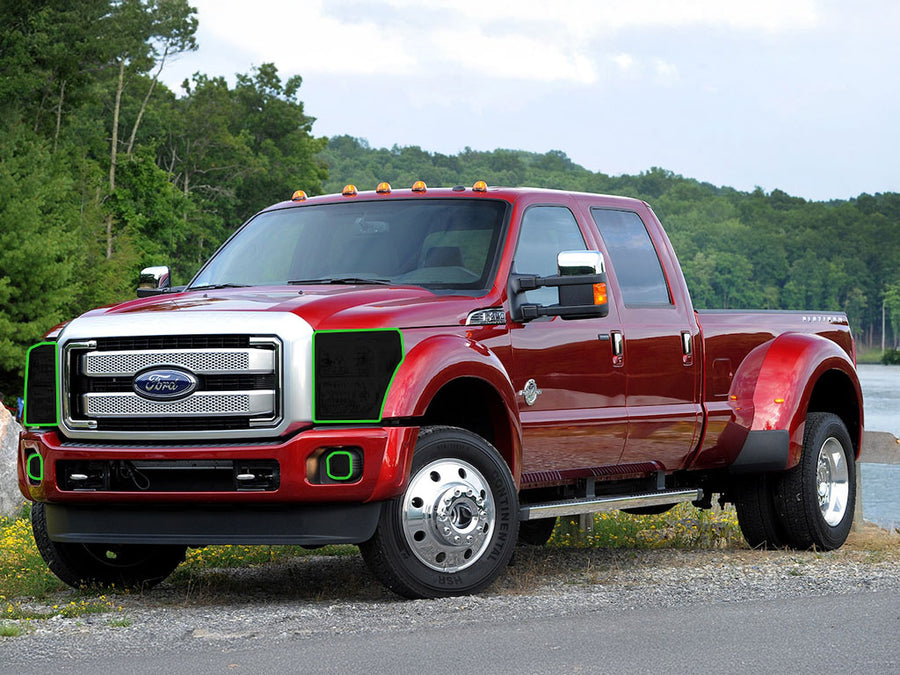 ford f-450 2011-2016 Headlight Tint Location