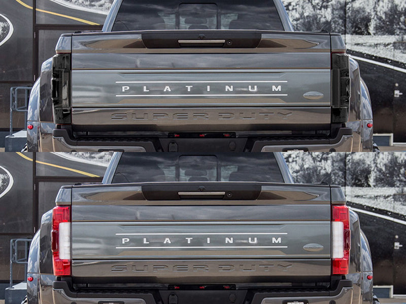 f-450 Before and After Smoked Taillights
