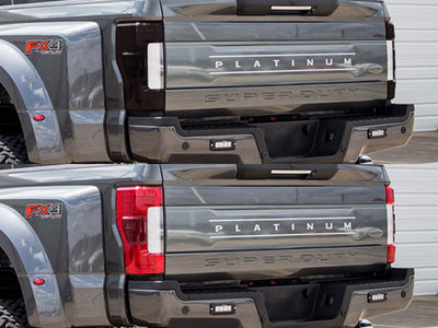f-450 Before and After Smoked Taillights