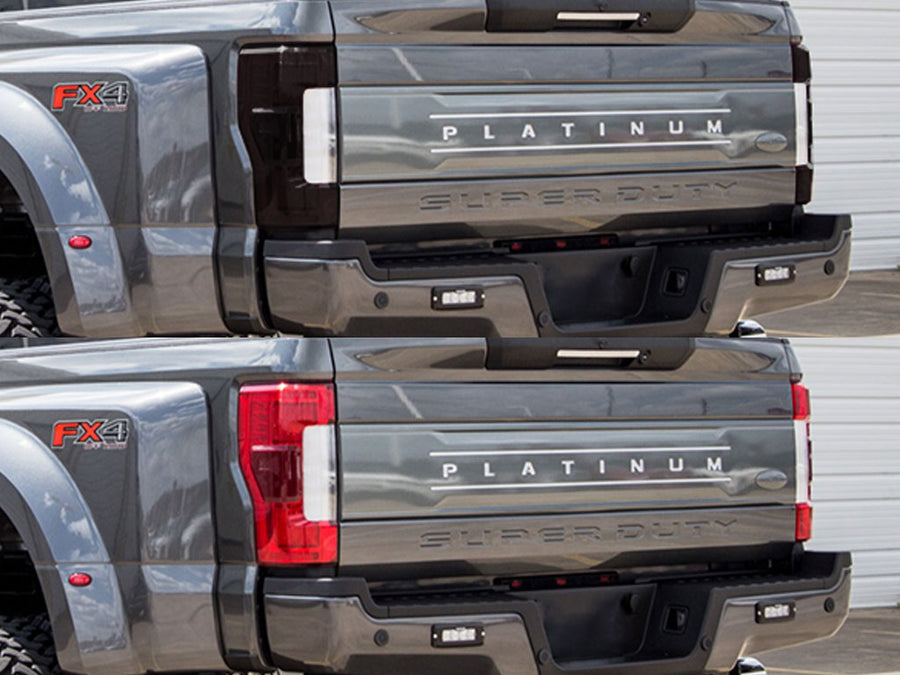 f-450 Before and After Smoked Taillights
