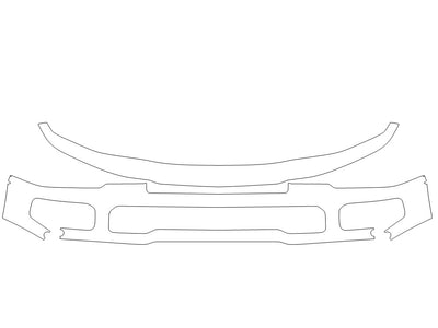 f-450 3M Clear Bra Bumper Precut PPF Diagram