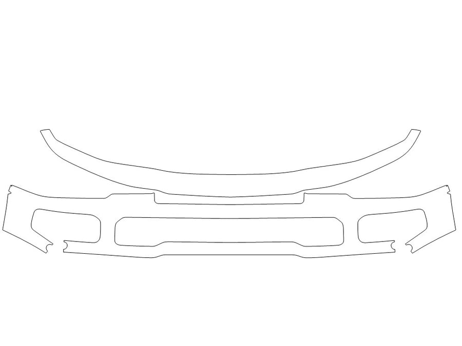 f-450 3M Clear Bra Bumper Precut PPF Diagram
