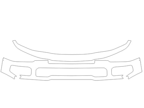 f-450 Avery Dennison Clear Bra Bumper Precut PPF Diagram