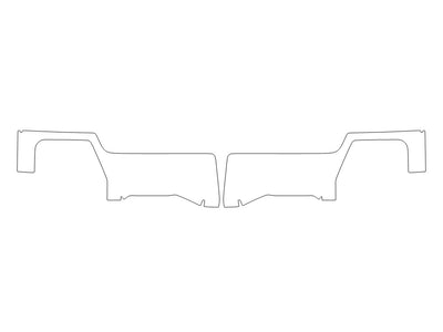 f-450 3M Clear Bra Door Cup Precut PPF Diagram