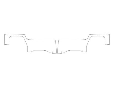 f-450 Avery Dennison Clear Bra Door Cup Precut PPF Diagram