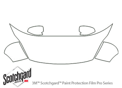 fiesta 3M Clear Bra Hood Precut PPF Diagram