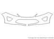 fiesta Avery Dennison Clear Bra Bumper Precut PPF Diagram