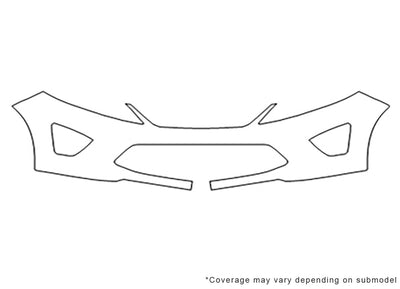 fiesta Avery Dennison Clear Bra Bumper Precut PPF Diagram