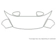 fiesta 3M Clear Bra Hood Precut PPF Diagram