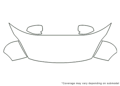 fiesta 3M Clear Bra Hood Precut PPF Diagram