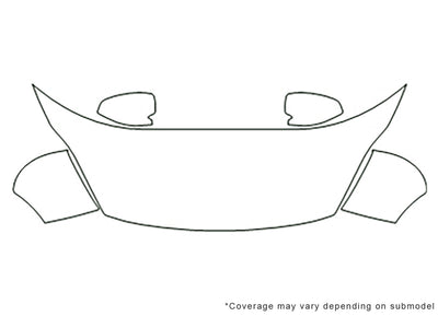 fiesta Avery Dennison Clear Bra Hood Precut PPF Diagram