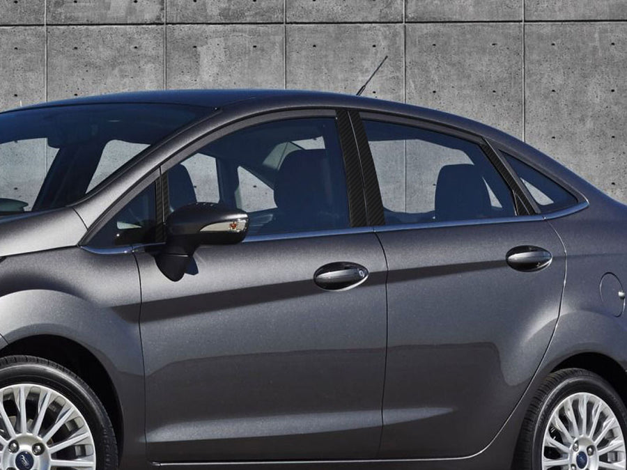ford fiesta 2011-2019 (sedan) Carbon Fiber Pillar Cover Diagram