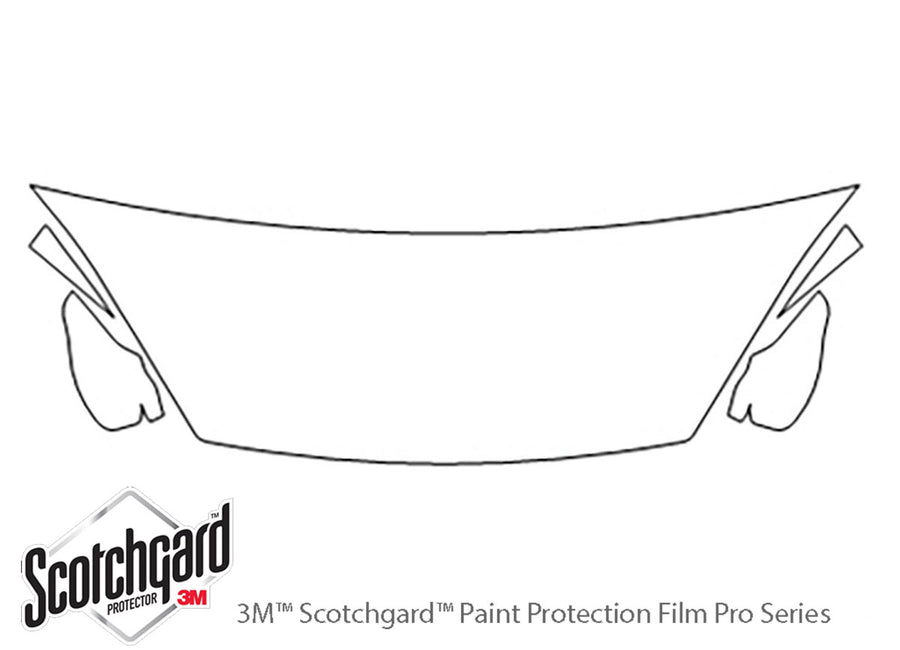 fiesta 3M Clear Bra Hood Precut PPF Diagram