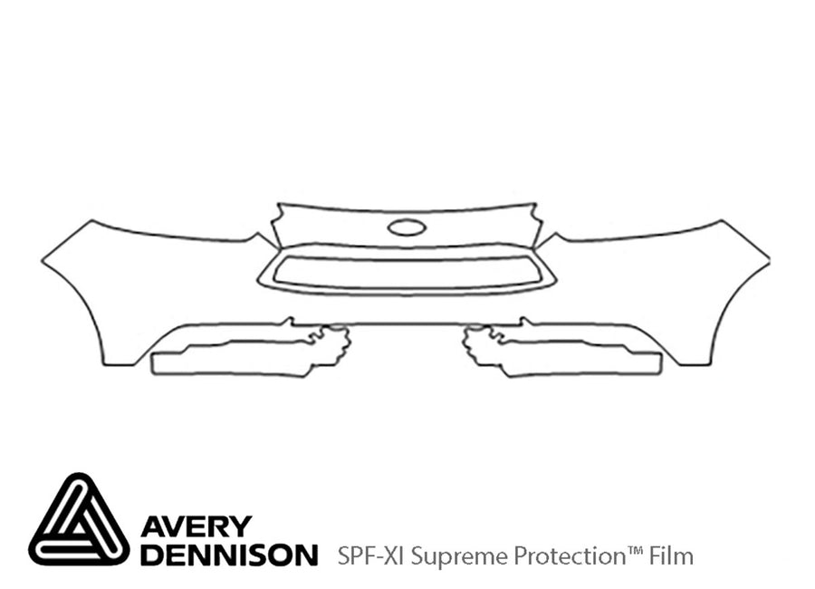 fiesta Avery Dennison Clear Bra Bumper Precut PPF Diagram