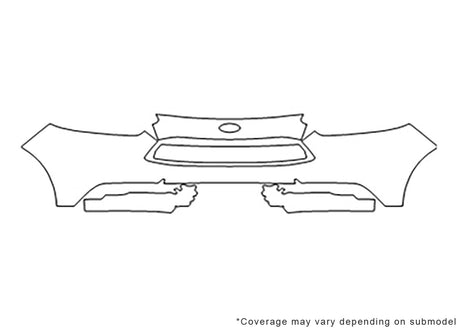 fiesta 3M Clear Bra Bumper Precut PPF Diagram
