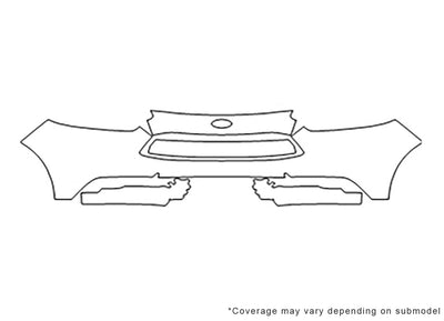 fiesta Avery Dennison Clear Bra Bumper Precut PPF Diagram