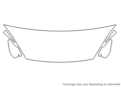 fiesta 3M Clear Bra Hood Precut PPF Diagram