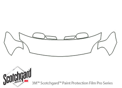 five hundred 3M Clear Bra Hood Precut PPF Diagram